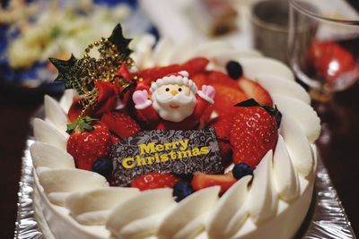 Close-up of cake in plate