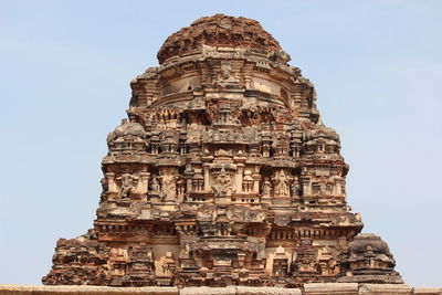 Low angle view of temple against clear sky