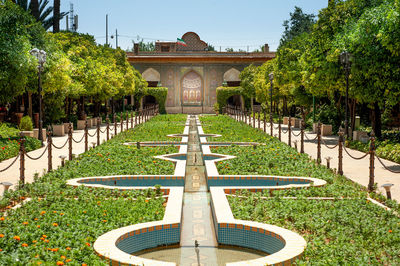 View of formal garden