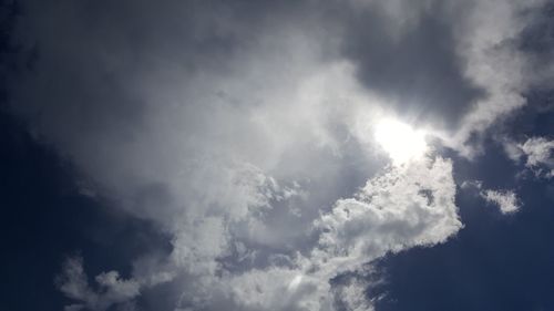 Low angle view of clouds in sky