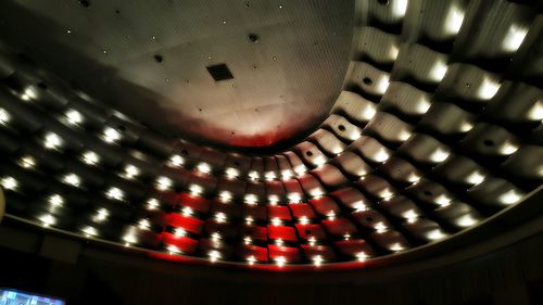 Low angle view of illuminated lights