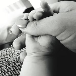 Close-up of baby hands