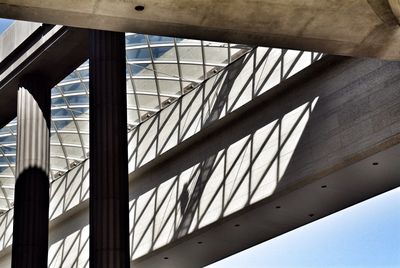 Low angle view of bridge against sky