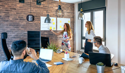 Business people having discussion at office