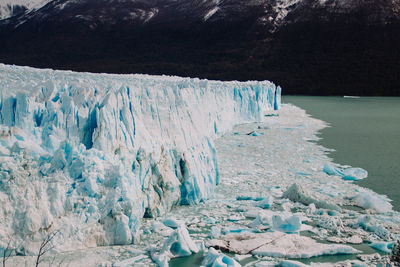 Panoramic view of frozen sea