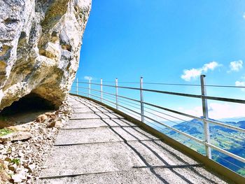 Bridge over river against sky