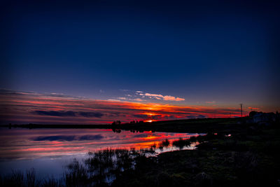 Scenic view of blue sky during sunset