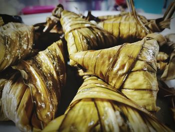 Close-up of onions for sale in market