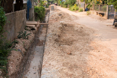 View of construction site in city