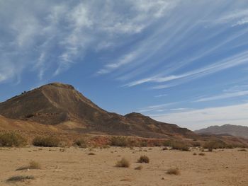 Scenic view of desert against sky