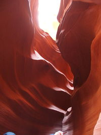 Low angle view of rock formation