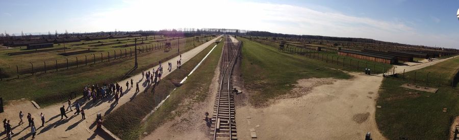 Railroad tracks against sky