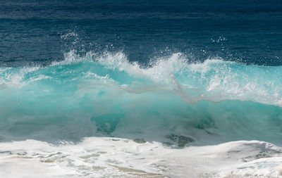 Water splashing in sea