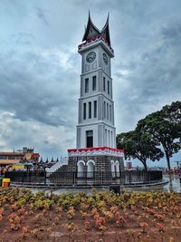 View of building against cloudy sky