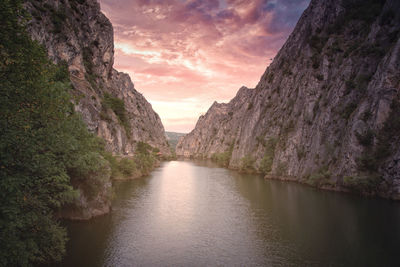 Scenic view of the canyon matka, macedonia