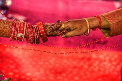 Close-up of the hand of a couple