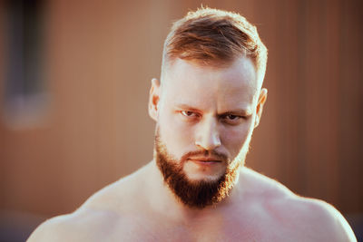 Close-up portrait of young man