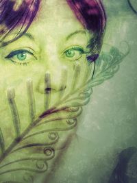Close-up portrait of young woman