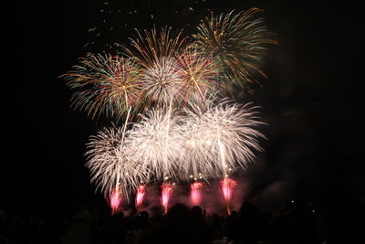 Low angle view of firework display