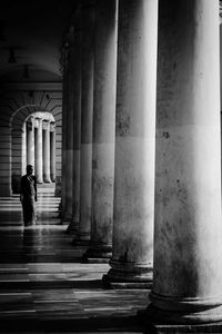 Woman in corridor