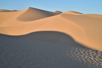 Sand dunes in a desert