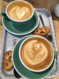 Coffee cup on table