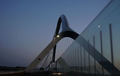 Low angle view of suspension bridge