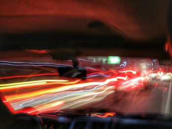 Light trails at night