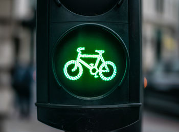 Close-up of road sign