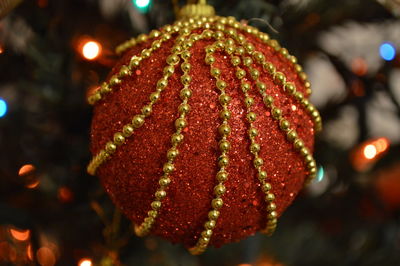 Close-up of illuminated lamp