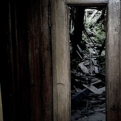 Close-up of wooden door