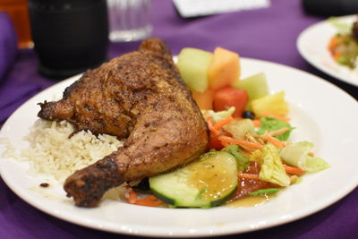 Close-up of food in plate