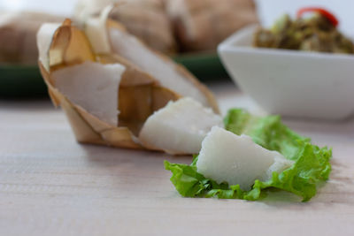 Close-up of ice cream in bowl