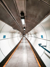 View of empty subway tunnel