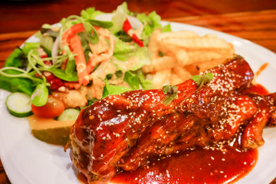 Close-up of food on plate