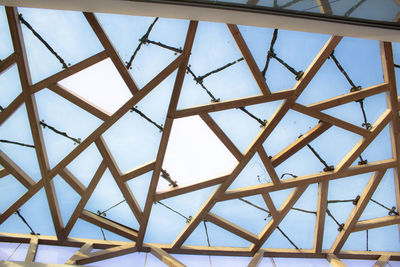 Low angle view of skylight against sky