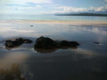 Scenic view of sea against sky