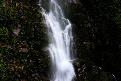 Scenic view of waterfall