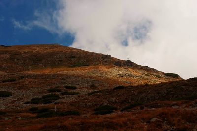 Low angle view of mountain against sky