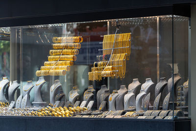 High angle view of food for sale