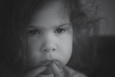 Close-up portrait of cute girl