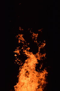 Low angle view of bonfire at night