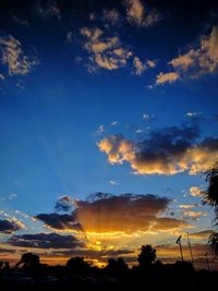 Scenic view of dramatic sky at sunset