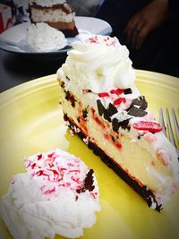 Close-up of ice cream in plate