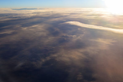 Aerial view of clouds in sky