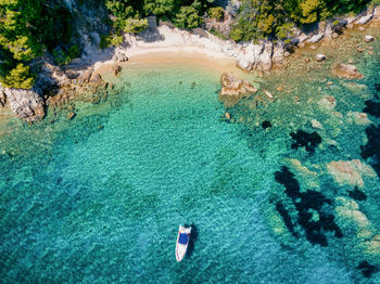 High angle view of sea