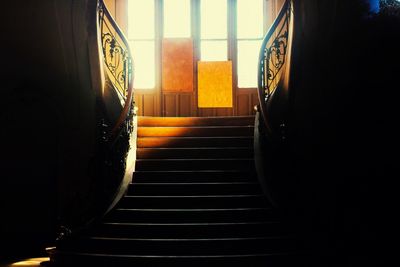 Empty staircase in building