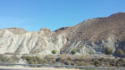 Panoramic view of landscape against clear sky