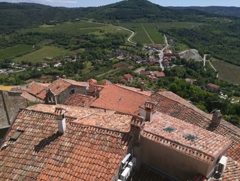 High angle view of townscape