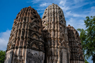 Low angle view of historical building against sky